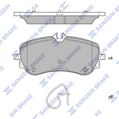 Brake Pad Set, disc brake (SP4402)