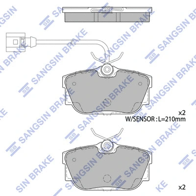 Brake Pad Set, disc brake (SP1984A)