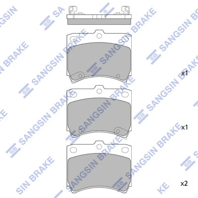Brake Pad Set, disc brake (SP1049)