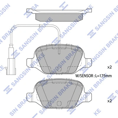 Brake Pad Set, disc brake (SP4261)