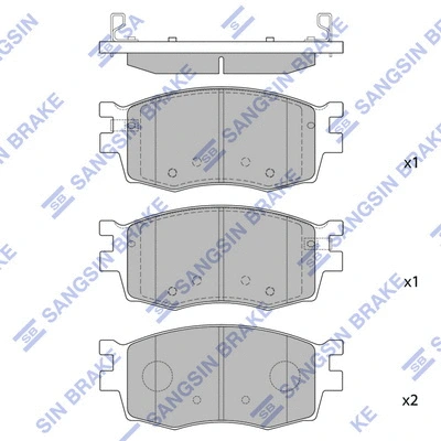 Brake Pad Set, disc brake (SP1186)