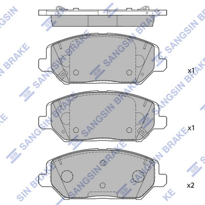 Brake Pad Set, disc brake (SP4242)