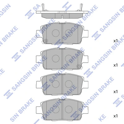 Brake Pad Set, disc brake (SP1555)