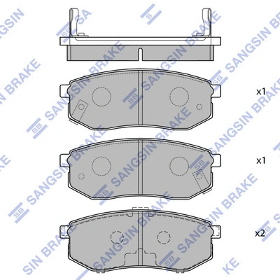 Brake Pad Set, disc brake (SP1054-R)