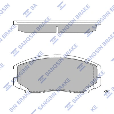 Brake Pad Set, disc brake (SP1142A)