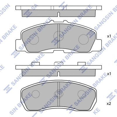 Brake Pad Set, disc brake (SP1612)
