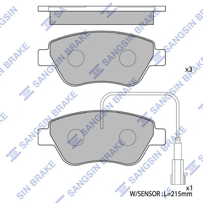 Brake Pad Set, disc brake (SP1201)