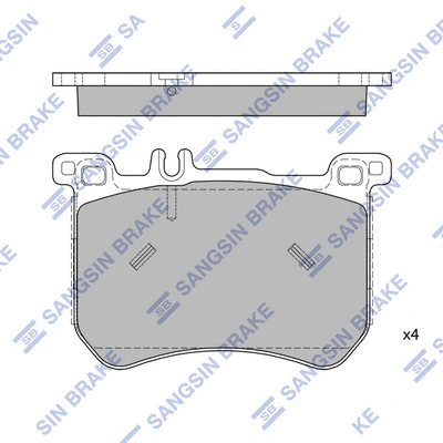 Brake Pad Set, disc brake (SP1961)