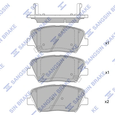 Brake Pad Set, disc brake (SP1833)