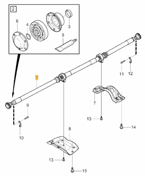 Propshaft, axle drive