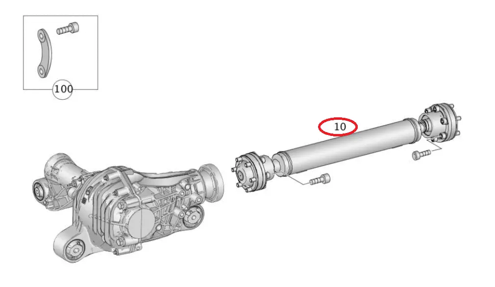 Propshaft, axle drive
