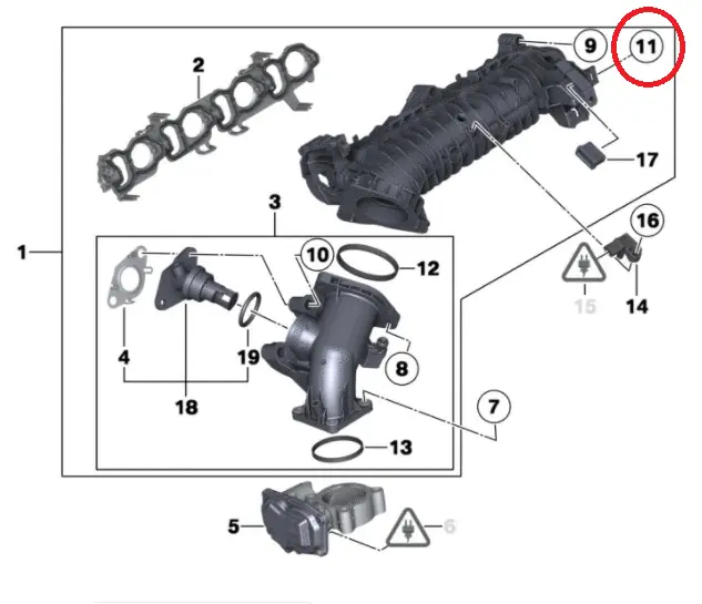 Intake Manifold, air supply