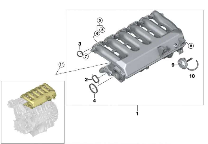 Intake Manifold, air supply