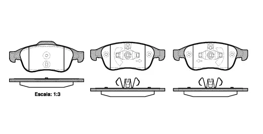 Brake Pad Set, disc brake (NB24538S02)