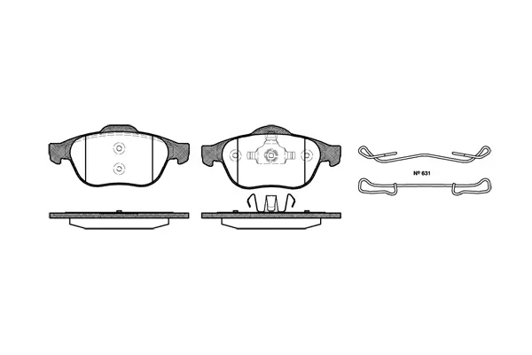 Brake Pad Set, disc brake (NB23248S00)