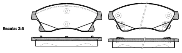 Brake Pad Set, disc brake (NB25031S01)