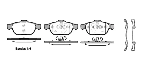 Brake Pad Set, disc brake (NB24536S02)
