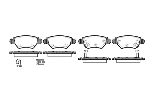 Brake Pad Set, disc brake (NB23258S02)