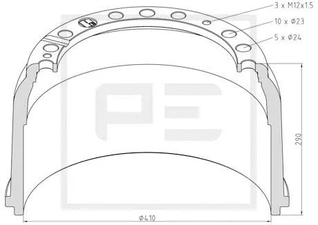 Brake Drum (016.440-00A)