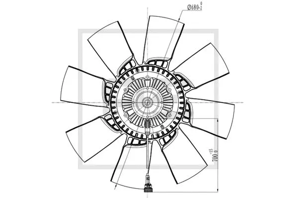 Fan Wheel, engine cooling (250.159-00A)