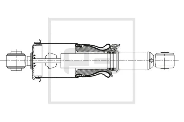 Shock Absorber, driver cab suspension (023.140-00A)