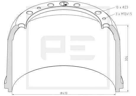 Brake Drum (016.443-00A)