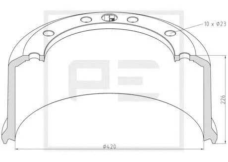 Brake Drum (046.627-10A)