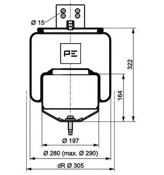 Bellow, air suspension (084.264-72A)