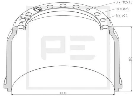 Brake Drum (036.403-00A)
