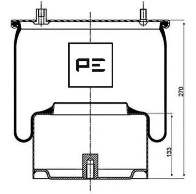 Bellow, air suspension (084.052-73A)