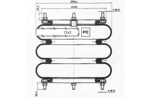 Bellow, air suspension (084.243-71A)
