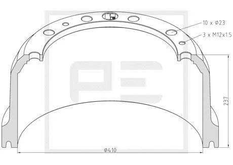 Brake Drum (016.502-00A)