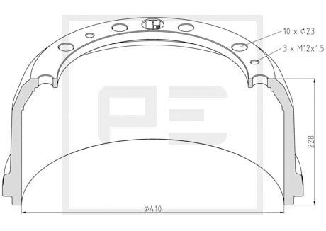 Brake Drum (016.412-00A)