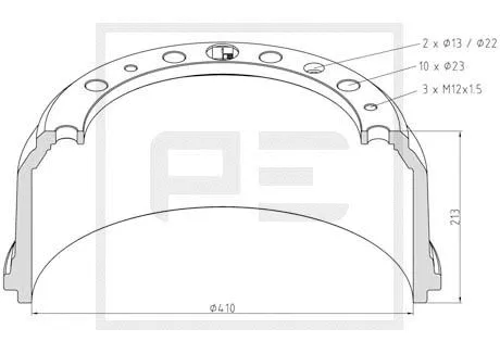 Brake Drum (016.404-00A)