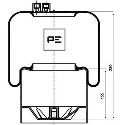 Bellow, air suspension (084.107-77A)