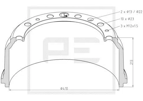 Brake Drum (036.404-00A)
