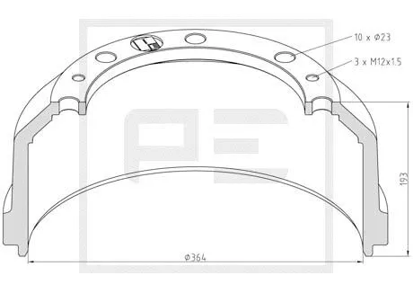 Brake Drum (016.466-00A)