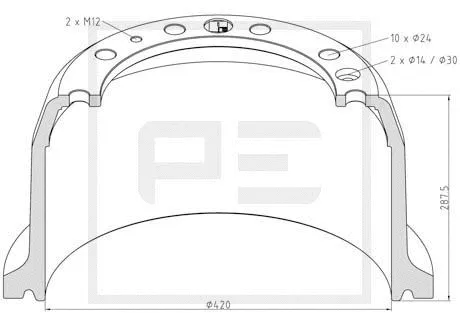 Brake Drum (106.083-00A)