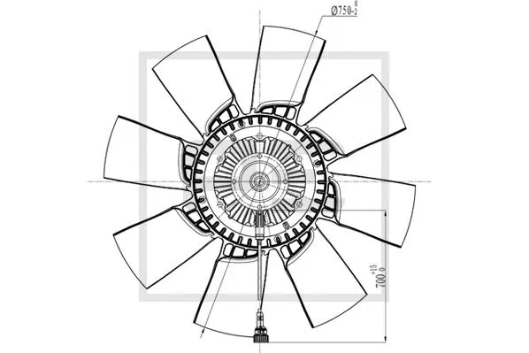 Fan Wheel, engine cooling (250.158-00A)