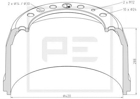 Brake Drum (106.063-00A)