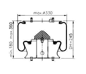 Bellow, air suspension (084.293-71A)