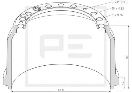 Brake Drum (016.525-00A)