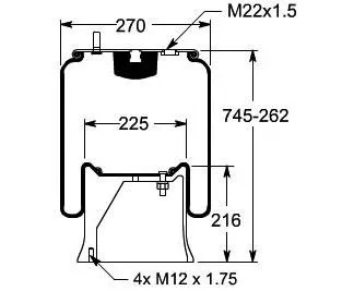 Bellow, air suspension (084.217-71A)