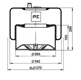 Bellow, air suspension (084.271-75A)