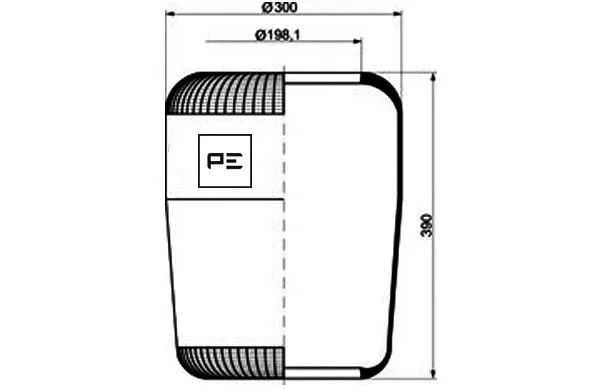Bellow, air suspension (084.029-70A)