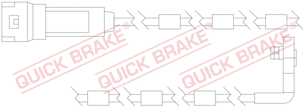 Warning Contact, brake pad wear (WS 0128 A)