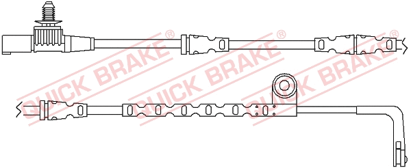 Warning Contact, brake pad wear (WS 0265 A)
