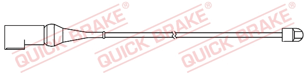 Warning Contact, brake pad wear (WS 0366 A)