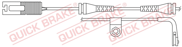 Warning Contact, brake pad wear (WS 0202 A)