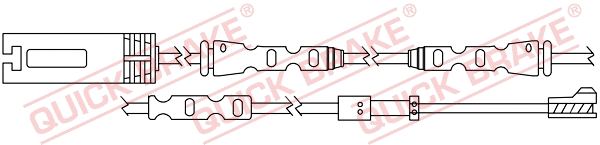 Warning Contact, brake pad wear (WS 0324 A)